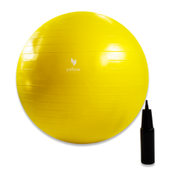 Lopta za pilates+pumpa YellowGym 75 cm